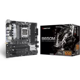 Материнская плата Biostar B650MP-E Pro Socket AM5 AMD B650 4xDDR5 mATX AC`97 8ch(7.1) 2.5Gg RAID+HDMI+DP
