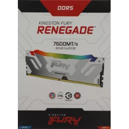 Память DDR5 16GB 7600MHz Kingston KF576C38RWA-16 Fury Renegade RGB RTL Gaming PC5-60800 CL38 DIMM 288-pin 1.45В single rank с радиатором Ret