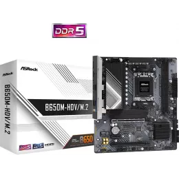 Материнская плата Asrock B650M-HDV/M.2 Socket AM5 AMD B650 2xDDR5 mATX AC`97 8ch(7.1) 2.5Gg RAID+HDMI+DP