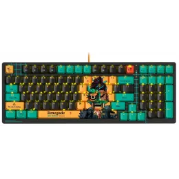 Клавиатура A4Tech AT98 Renegade черный/зеленый USB for gamer LED (AT98) кабель 1.8м