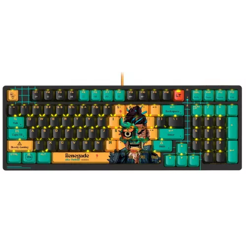 Клавиатура A4Tech AT98 Renegade черный/зеленый USB for gamer LED (AT98) кабель 1.8м