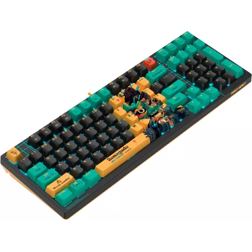 Клавиатура A4Tech AT98 Renegade черный/зеленый USB for gamer LED (AT98) кабель 1.8м