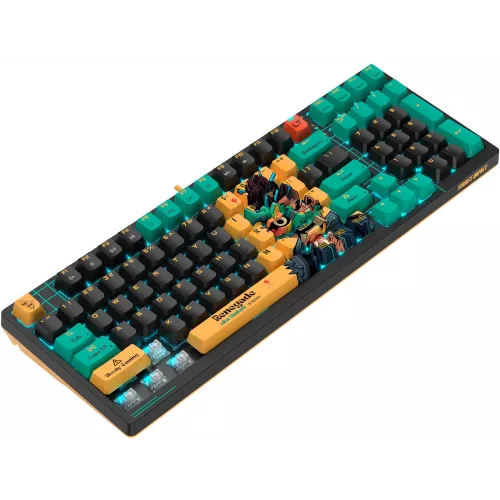 Клавиатура A4Tech AT98 Renegade черный/зеленый USB for gamer LED (AT98) кабель 1.8м