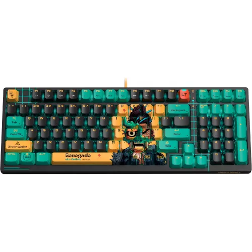 Клавиатура A4Tech AT98 Renegade черный/зеленый USB for gamer LED (AT98) кабель 1.8м