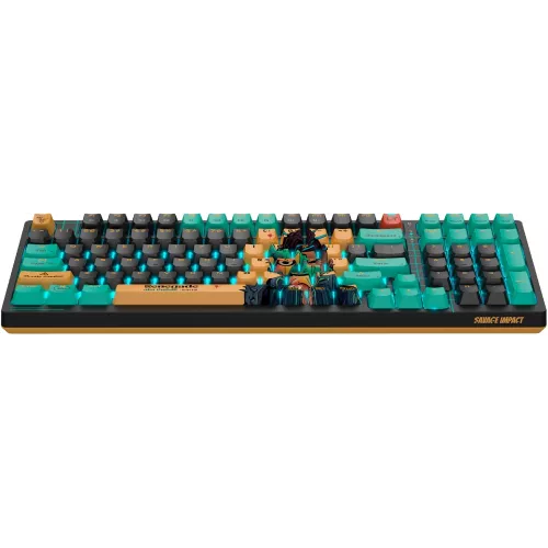 Клавиатура A4Tech AT98 Renegade черный/зеленый USB for gamer LED (AT98) кабель 1.8м
