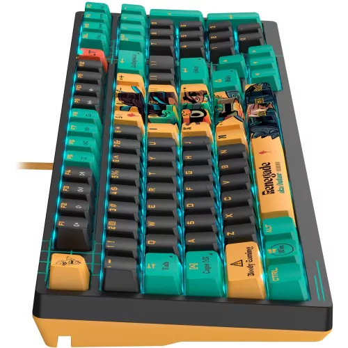 Клавиатура A4Tech AT98 Renegade черный/зеленый USB for gamer LED (AT98) кабель 1.8м
