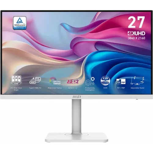 Монитор MSI 27" MD272UPHW белый IPS LED 16:9 HDMI M/M матовая HAS Piv 400cd 178гр/178гр 3840x2160 60Hz DP 4K USB 6.55кг