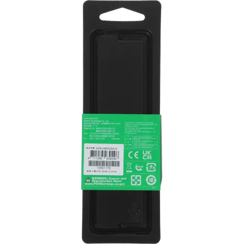 Память DDR5 32GB 5600MHz A-Data AD5U560032G-S RTL PC5-44800 CL46 DIMM 288-pin 1.1В single rank Ret