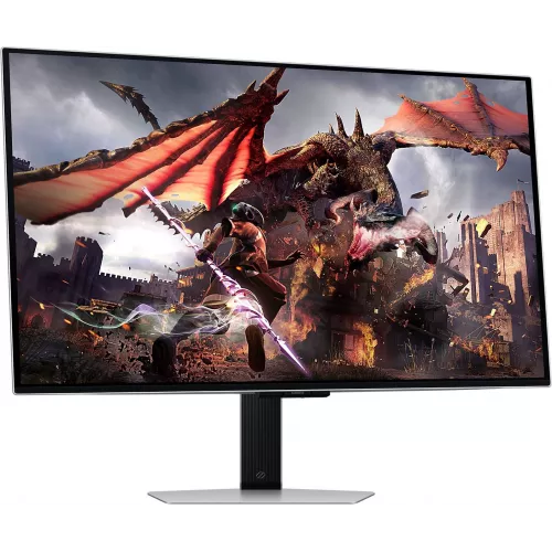 Монитор Samsung 32" Odyssey OLED G8 LS32DG800SIXCI серебристый OLED LED 16:9 HDMI M/M TV матовая HAS Piv 250cd 178гр/178гр 3840x2160 240Hz FreeSync Premium Pro DP 4K USB 8.4кг