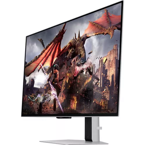 Монитор Samsung 32" Odyssey OLED G8 LS32DG800SIXCI серебристый OLED LED 16:9 HDMI M/M TV матовая HAS Piv 250cd 178гр/178гр 3840x2160 240Hz FreeSync Premium Pro DP 4K USB 8.4кг