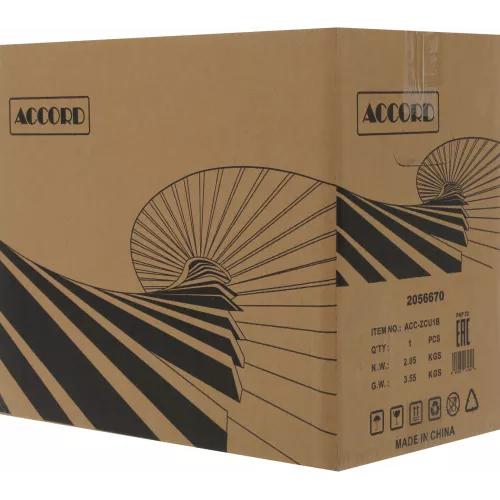 Корпус Accord ACC-ZCU1B черный без БП mATX 5x120mm 2xUSB3.0 1xUSB3.1 audio bott PSU