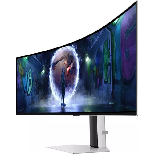 Монитор Samsung 49" Odyssey OLED G9 S49DG932SIXCI серебристый OLED LED 32:9 HDMI полуматовая HAS 250cd 178гр/178гр 5120x1440 240Hz FreeSync Premium Pro DP USB 12.9кг