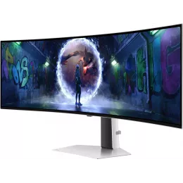 Монитор Samsung 49" Odyssey OLED G9 S49DG932SIXCI серебристый OLED LED 32:9 HDMI полуматовая HAS 250cd 178гр/178гр 5120x1440 240Hz FreeSync Premium Pro DP USB 12.9кг