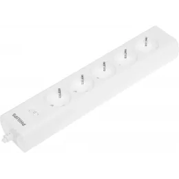 Сетевой фильтр Philips CHP2155WB/51 3м (5 розеток) белый (коробка)
