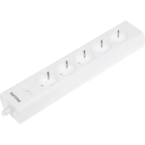 Сетевой фильтр Philips CHP2155WB/51 3м (5 розеток) белый (коробка)