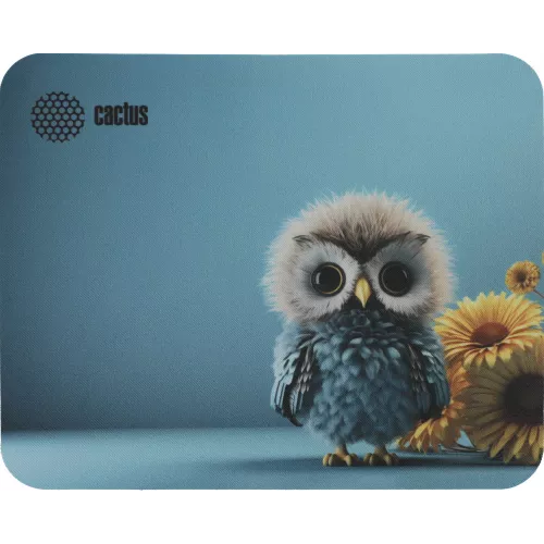 Коврик для мыши Cactus Owl blue 220x180x2мм (CS-MPC-P07XS)