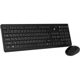 Клавиатура + мышь Оклик S269W клав:черный мышь:черный USB беспроводная slim Multimedia (2070303)