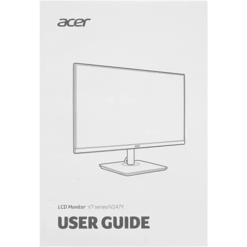 Монитор Acer 23.8" Vero V247YEbip черный IPS LED 4ms 16:9 HDMI 250cd 178гр/178гр 1920x1080 100Hz FreeSync VGA DP FHD 4.3кг
