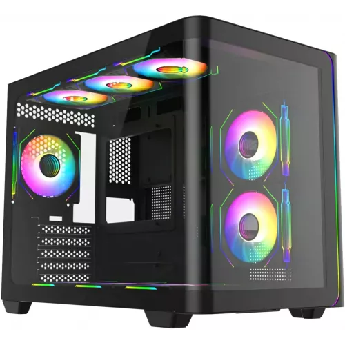 Корпус Bloody BD-CC112 черный без БП mATX 9x120mm 2xUSB3.0 audio bott PSU