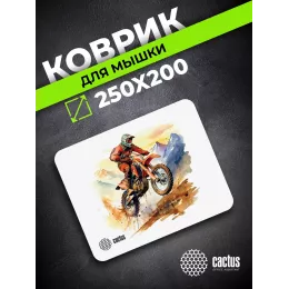 Коврик для мыши Cactus Motobike 250x200x3мм (CS-MP-D12S)