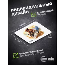 Коврик для мыши Cactus Motobike 250x200x3мм (CS-MP-D12S)