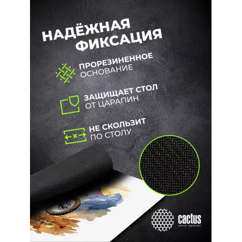 Коврик для мыши Cactus Motobike 250x200x3мм (CS-MP-D12S)