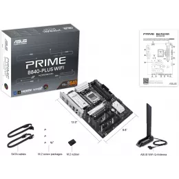 Материнская плата Asus PRIME B840-PLUS WIFI Socket AM5 AMD B840 4xDDR5 ATX AC`97 8ch(7.1) 2.5Gg RAID+HDMI+DP