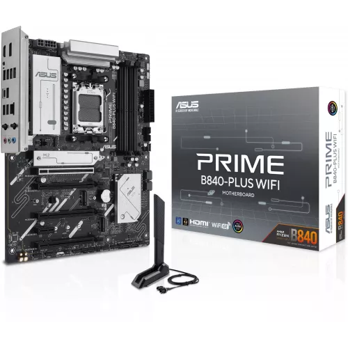 Материнская плата Asus PRIME B840-PLUS WIFI Socket AM5 AMD B840 4xDDR5 ATX AC`97 8ch(7.1) 2.5Gg RAID+HDMI+DP