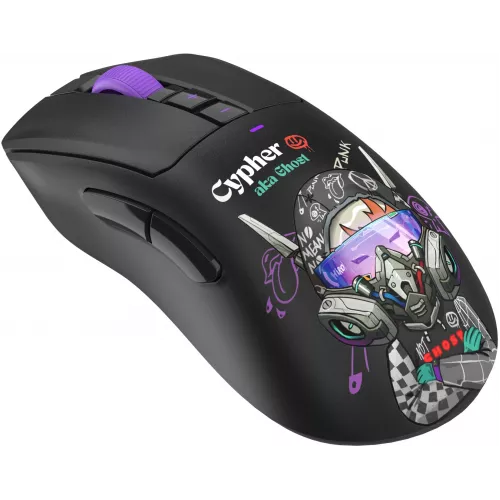 Мышь A4Tech Bloody R73 Pro черный/рисунок оптическая 26000dpi беспров. USB/USB-C 7but (R73 PRO CYPHER GHOST)