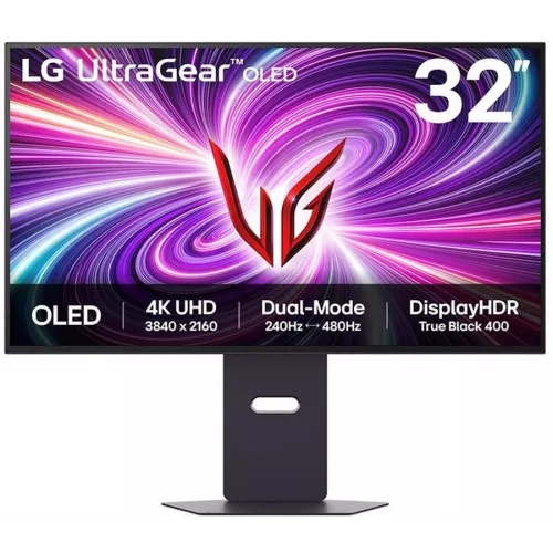 Монитор LG 31.5" UltraGear 32GS95UV-B черный OLED LED 16:9 HDMI M/M матовая HAS Piv 275cd 178гр/178гр 3840x2160 240Hz G-Sync FreeSync Premium Pro DP 4K USB 9.8кг