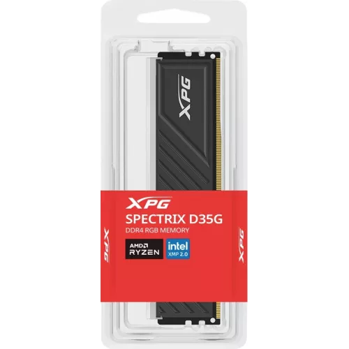 Память DDR4 8GB 3200MHz A-Data AX4U32008G16A-SBKD35G XPG Spectrix D35G RGB RTL Gaming PC4-25600 CL16 DIMM 288-pin 1.35В dual rank с радиатором Ret