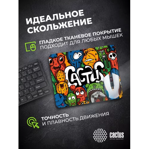 Коврик для мыши Cactus Colorful Cacti 300x250x3мм (CS-MPC-D03M)