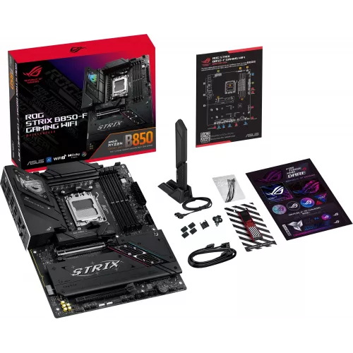 Материнская плата Asus ROG STRIX B850-F GAMING WIFI Socket AM5 AMD B850 4xDDR5 ATX AC`97 8ch(7.1) 2.5Gg RAID+HDMI+DP