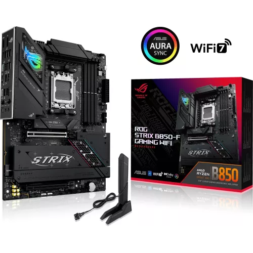 Материнская плата Asus ROG STRIX B850-F GAMING WIFI Socket AM5 AMD B850 4xDDR5 ATX AC`97 8ch(7.1) 2.5Gg RAID+HDMI+DP