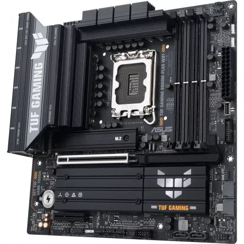 Материнская плата Asus TUF GAMING B860M-PLUS WIFI Soc-1851 Intel B860 4xDDR5 mATX AC`97 8ch(7.1) 2.5Gg RAID+HDMI+DP