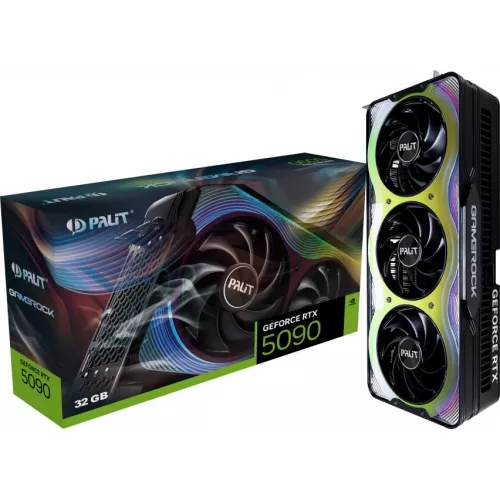 Видеокарта Palit PCI-E 5.0 PA-RTX5090 GAMEROCK NVIDIA GeForce RTX 5090 32Gb 512bit GDDR7 2017/28000 HDMIx1 DPx3 HDCP Ret