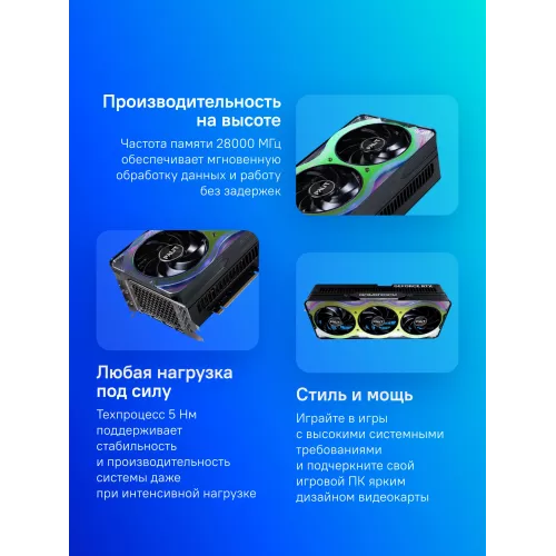 Видеокарта Palit PCI-E 5.0 PA-RTX5090 GAMEROCK NVIDIA GeForce RTX 5090 32Gb 512bit GDDR7 2017/28000 HDMIx1 DPx3 HDCP Ret