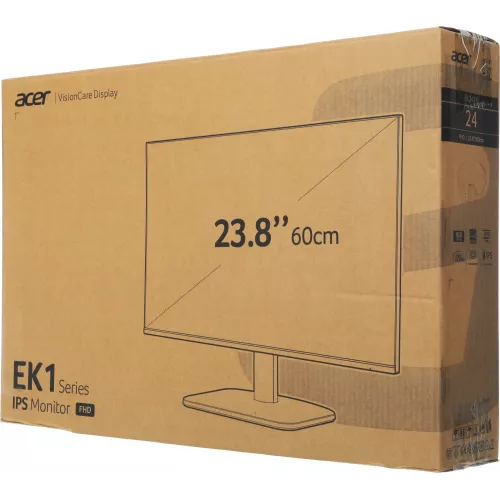 Монитор Acer 23.8" EK241YGbi черный IPS LED 1ms 16:9 HDMI матовая 250cd 178гр/178гр 1920x1080 120Hz FreeSync VGA FHD 2.6кг
