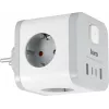 Сетевой разветвитель Buro BU-PW3UC-W (3 розетки) белый (коробка)