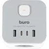 Сетевой разветвитель Buro BU-PW3UC-W (3 розетки) белый (коробка)