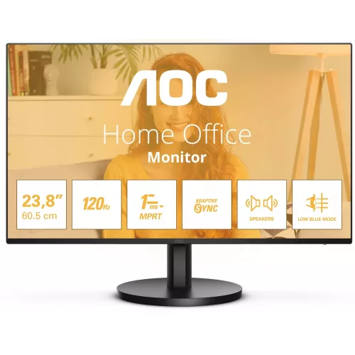 Монитор AOC 23.8" 24B3QA2 черный IPS LED 16:9 HDMI M/M матовая 300cd 178гр/178гр 1920x1080 120Hz VGA DP FHD 2.97кг