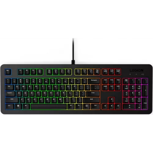 Клавиатура Lenovo K310 RGB черный USB for gamer LED (GY41N91872) кабель 1.8м