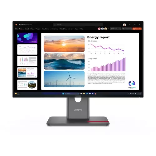 Монитор Lenovo 23.8" ThinkVision P24q-40 черный IPS LED 16:9 HDMI матовая HAS Piv 300cd 178гр/178гр 2560x1440 120Hz DP Quad 2K (1440p) USB 5.1кг