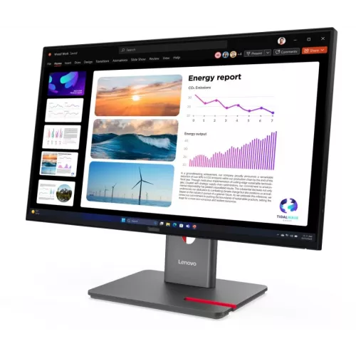 Монитор Lenovo 23.8" ThinkVision P24q-40 черный IPS LED 16:9 HDMI матовая HAS Piv 300cd 178гр/178гр 2560x1440 120Hz DP Quad 2K (1440p) USB 5.1кг