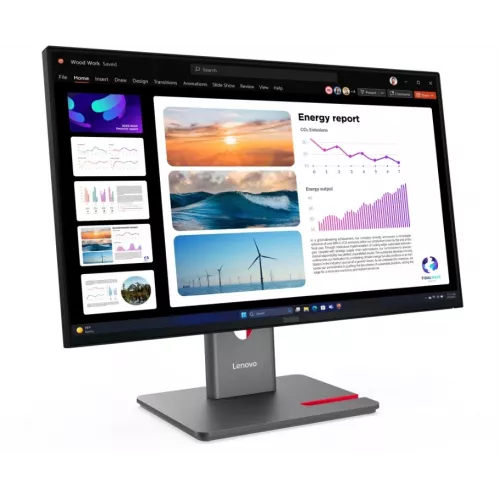 Монитор Lenovo 23.8" ThinkVision P24q-40 черный IPS LED 16:9 HDMI матовая HAS Piv 300cd 178гр/178гр 2560x1440 120Hz DP Quad 2K (1440p) USB 5.1кг