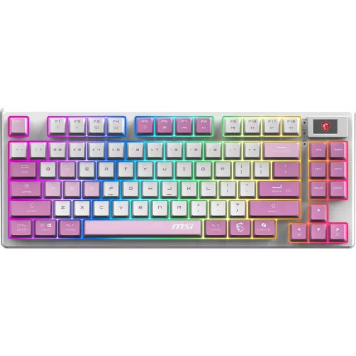 Клавиатура MSI GK600 механическая белый/фиолетовый USB беспроводная BT/Radio Multimedia for gamer LED (S11-43RUQ01-HH9) кабель 1.8м