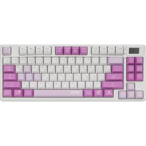 Клавиатура MSI GK600 механическая белый/фиолетовый USB беспроводная BT/Radio Multimedia for gamer LED (S11-43RUQ01-HH9) кабель 1.8м
