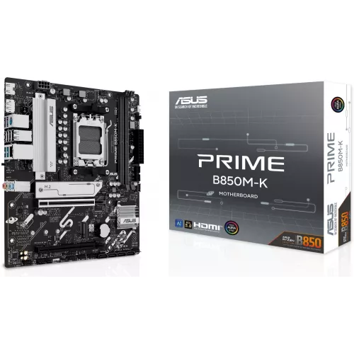 Материнская плата Asus PRIME B850M-K Socket AM5 AMD B850 2xDDR5 mATX AC`97 8ch(7.1) 2.5Gg RAID+HDMI+DP