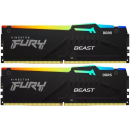 Память DDR5 2x32GB 5600MHz Kingston KF556C40BB2AK2-64 Fury Beast RGB RTL Gaming PC5-44800 CL40 DIMM 288-pin 1.25В dual rank с радиатором Ret