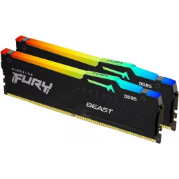 Память DDR5 2x32GB 5600MHz Kingston KF556C40BB2AK2-64 Fury Beast RGB RTL Gaming PC5-44800 CL40 DIMM 288-pin 1.25В dual rank с радиатором Ret